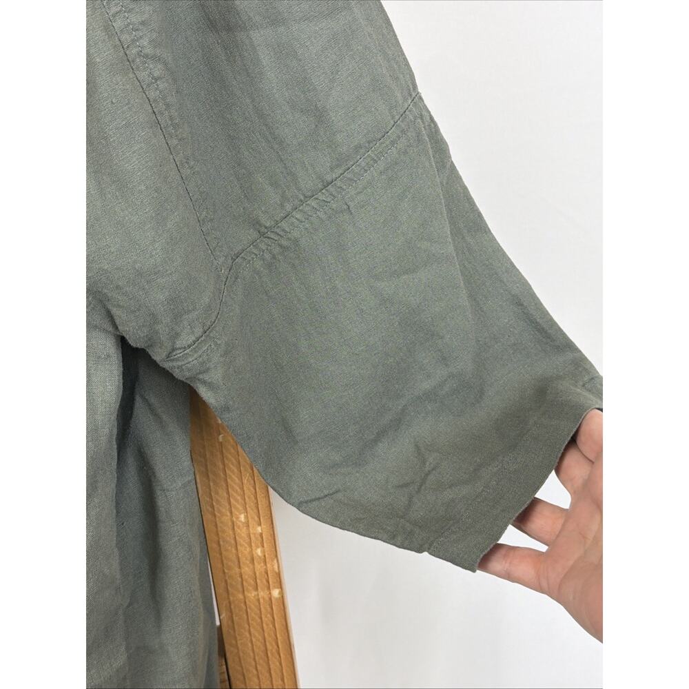 NWT Soya Concept Green Lightweight Button Up Jacket XL Long Sleeve Boho Shacket - Picture 9 of 12